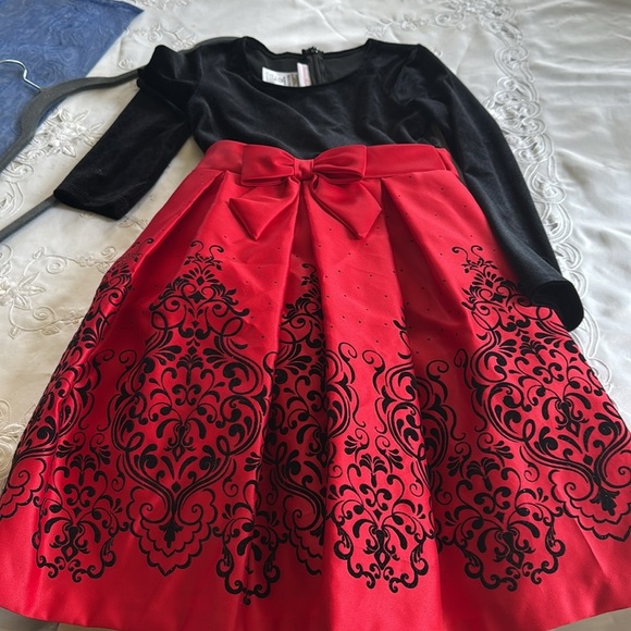 Bonnie Jean, little girl 6X red and black dress excellent condition - Picture 12 of 12